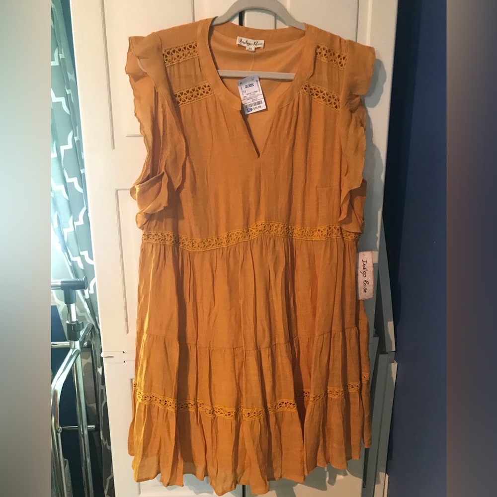 NWT Indigo rose dress with cute waist and shoulder detail size 2X